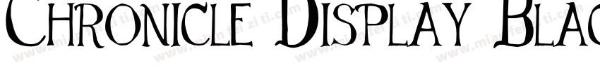 Chronicle Display Black字体转换